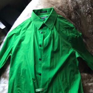 Modern Fit Green Dress Shirt